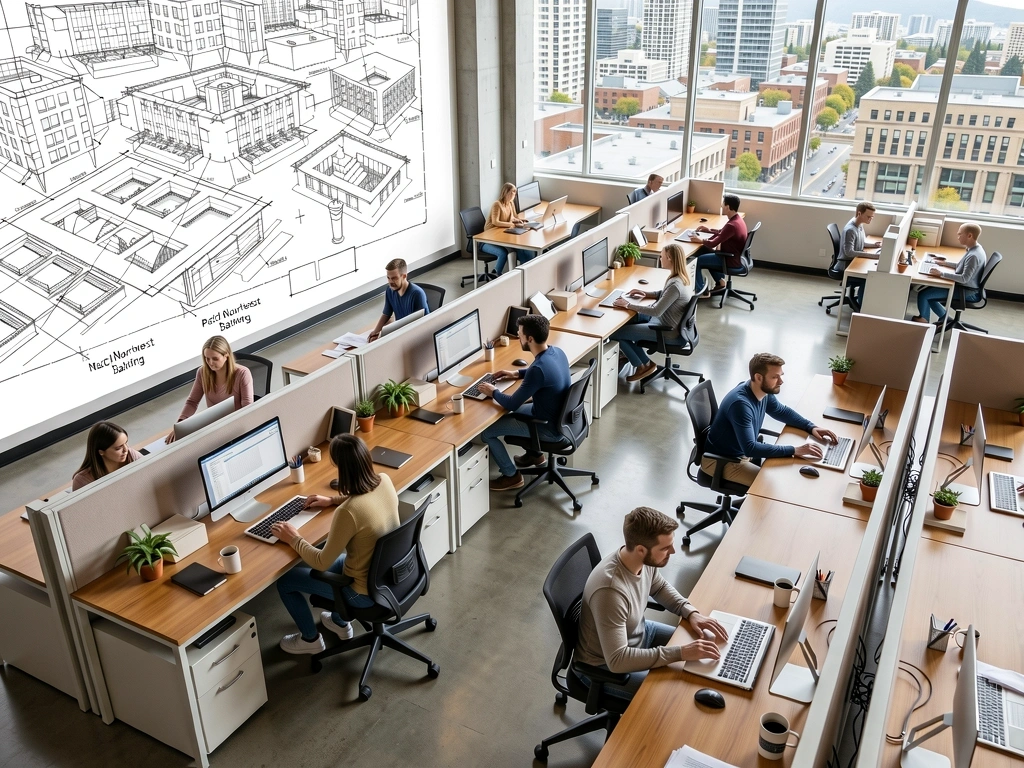 Architectural blueprint background